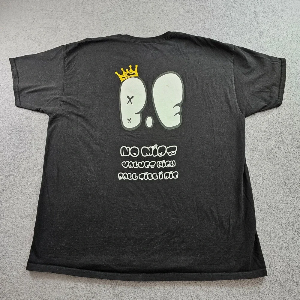 Athletic Works Tee Shirt Men's XL Black Excellence Graphic Crew Neck Pullover